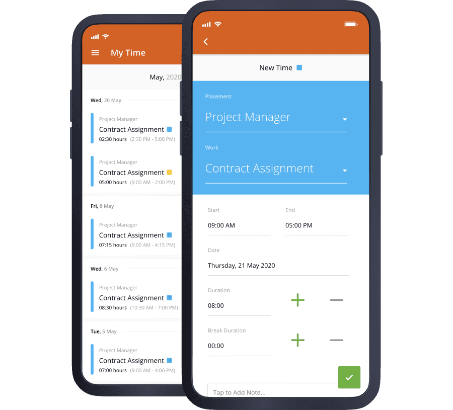 Mobile Timesheet App | Invoxy Feature